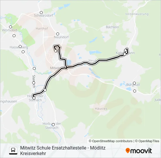 1641 Bus Line Map