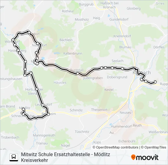 1641 Bus Line Map