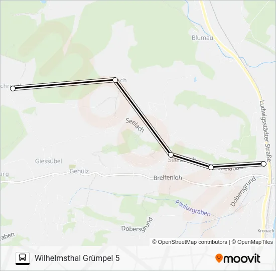 Автобус 1651: карта маршрута