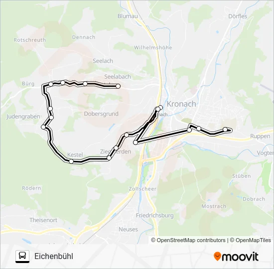 Автобус 1651: карта маршрута