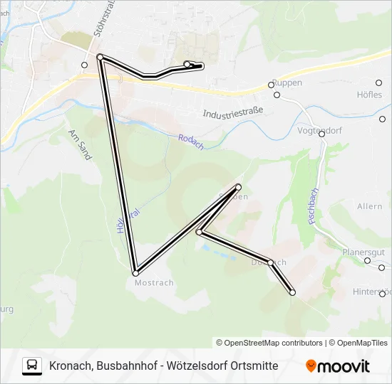 Автобус 1652: карта маршрута