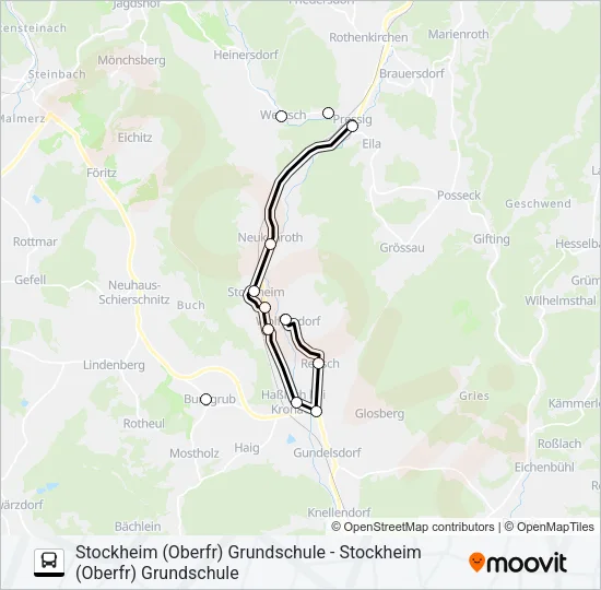 1653 Bus Line Map