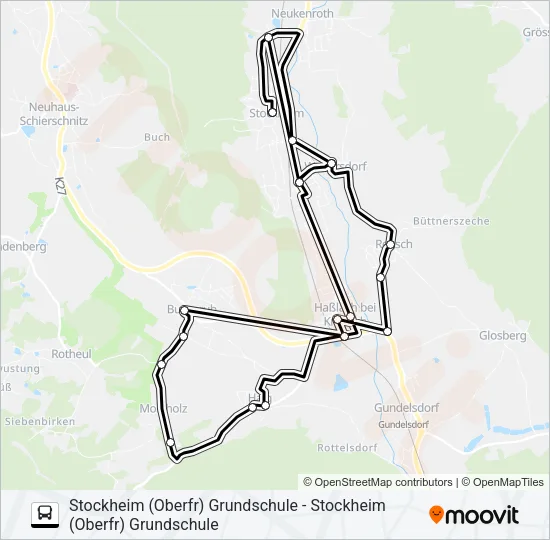 1653 Bus Line Map