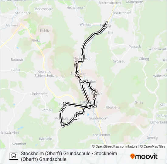 1653 Bus Line Map