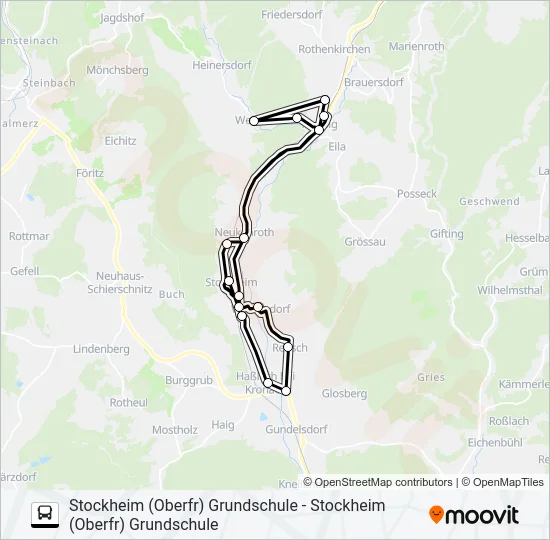 1653 Bus Line Map