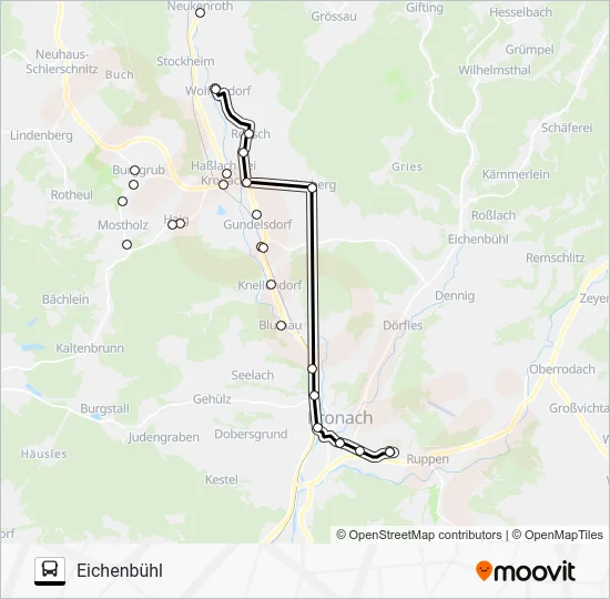 Автобус 1654: карта маршрута