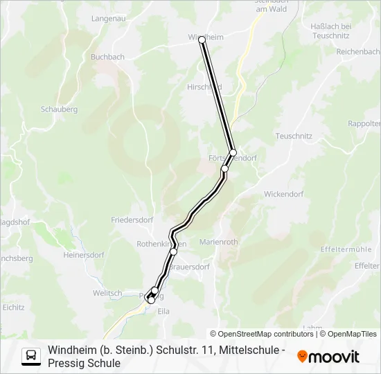 Автобус 1671: карта маршрута