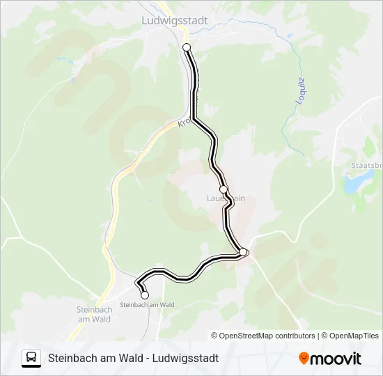 1671 Bus Line Map
