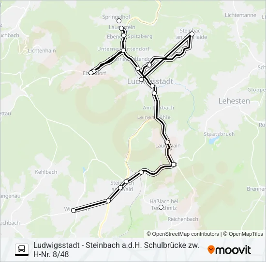 1672 Bus Line Map