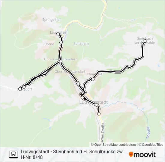 1672 Bus Line Map
