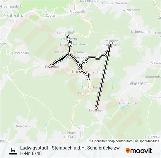 1672 Bus Line Map