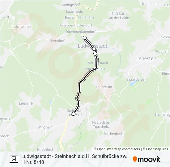 1672 Bus Line Map