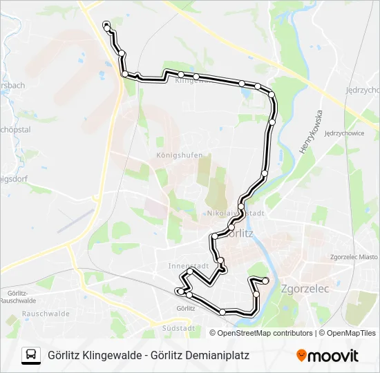 Автобус D: карта маршрута