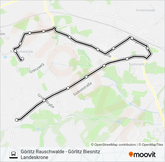 N Bus Line Map