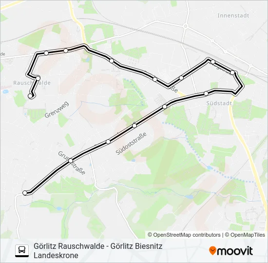 N Bus Line Map