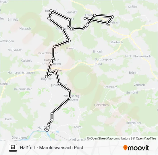 Автобус 1152: карта маршрута