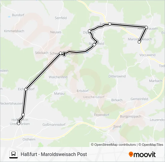 Автобус 1152: карта маршрута