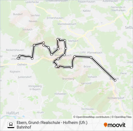 Автобус 1186: карта маршрута