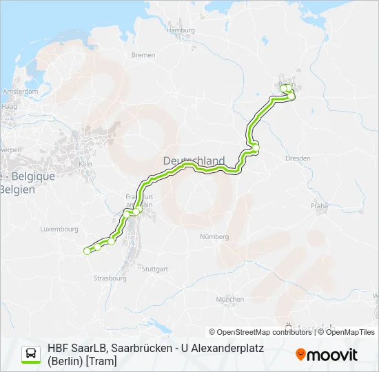 N13 Bus Line Map