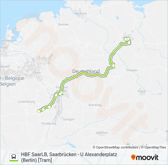N13 Bus Line Map