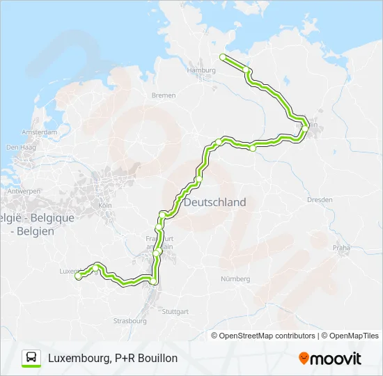 N14 Bus Line Map