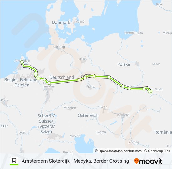 Автобус N20: карта маршрута