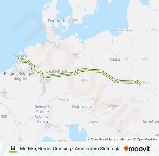 Автобус N20: карта маршрута