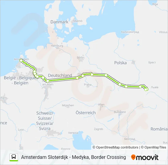 Автобус N20: карта маршрута