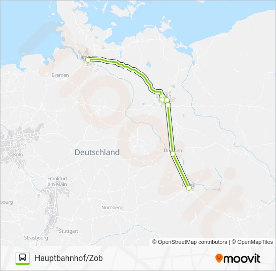 Автобус N70: карта маршрута