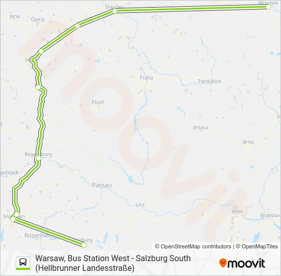 Автобус 1304A: карта маршрута
