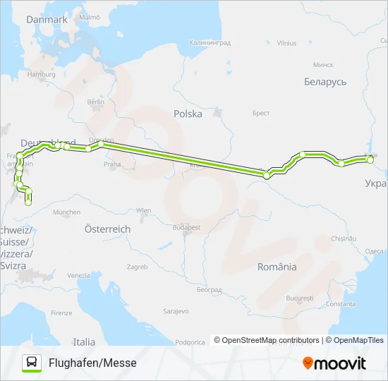 Автобус N3205: карта маршрута