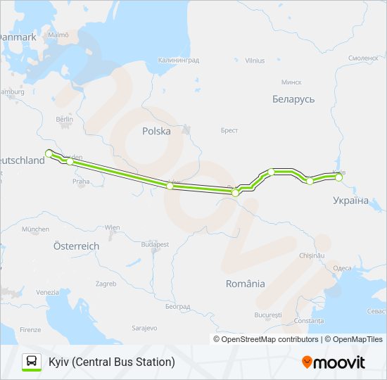 Автобус N3208: карта маршрута