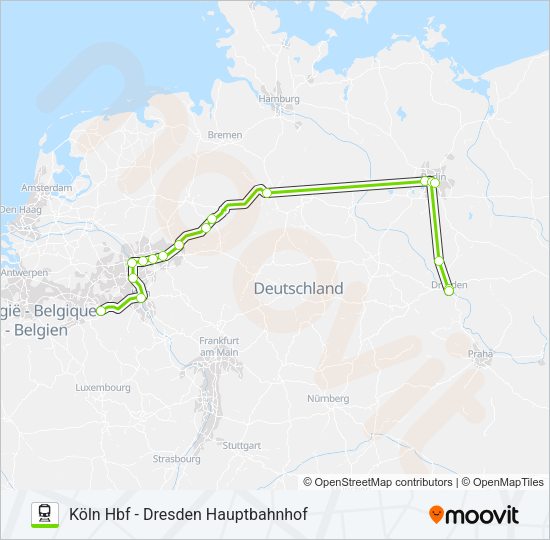 Bahnlinie FLX30 Karte
