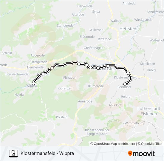 Поезд WIP: карта маршрута