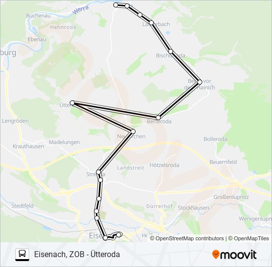 161 Route: Fahrpläne, Haltestellen & Karten - Eisenach (Aktualisiert)