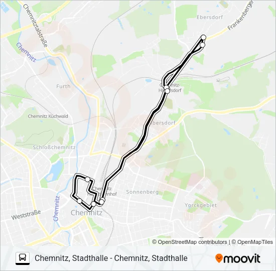 T2 Bus Line Map
