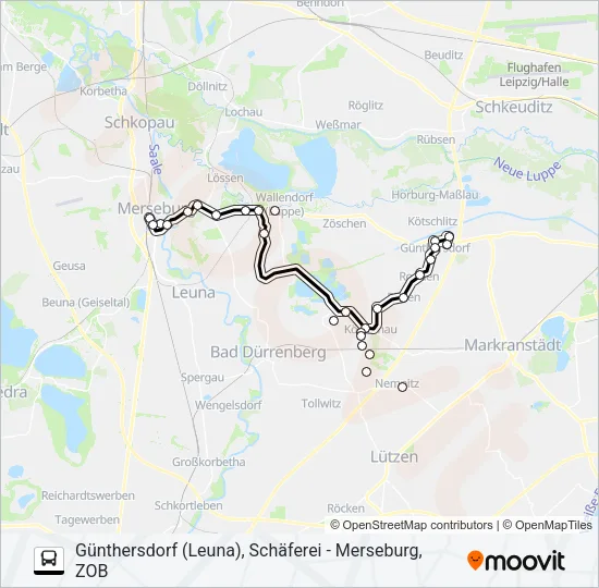 738 Bus Line Map