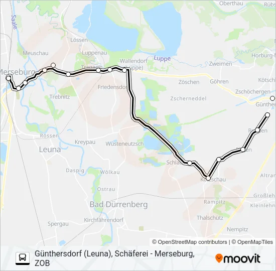 738 Bus Line Map