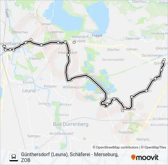 738 Bus Line Map