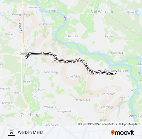 Автобус 954: карта маршрута