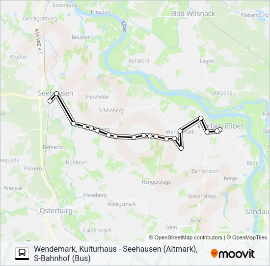 Автобус 955: карта маршрута