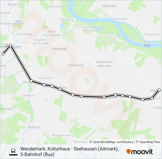 Автобус 955: карта маршрута