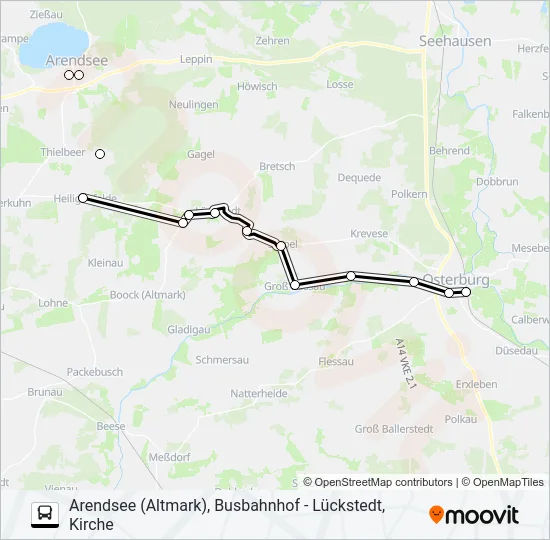Автобус 961: карта маршрута