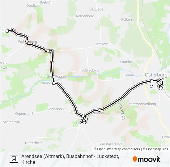961 Bus Line Map