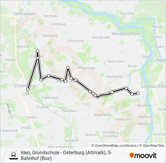 Автобус 964: карта маршрута