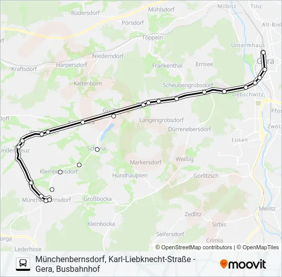 200 Bus Line Map