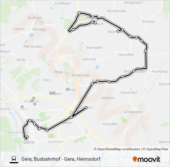 208 Bus Line Map