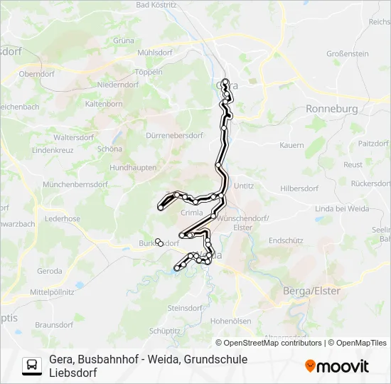 Автобус 220: карта маршрута