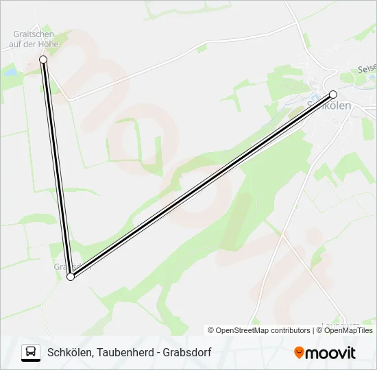 444 Bus Line Map