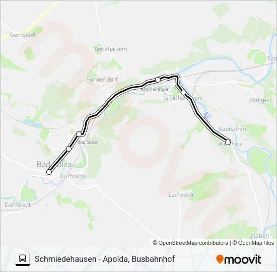 Автобус 285: карта маршрута